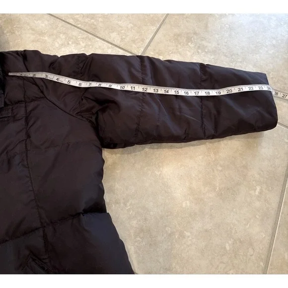 Michael Kors 2X Brown Quilted Feather Puffer Coat Jacket Faux Fur Collar & Hood